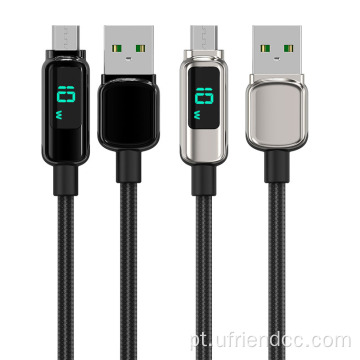 Micro-Dados LED LED Nylon Micro USB Cabo